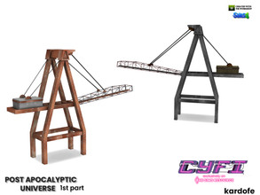 Sims 4 — CYFI_kardofe_Post apocalyptic universe_Crane by kardofe — Large, decorative crane, in two colour options
