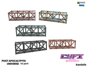 Sims 4 — CYFI_kardofe_Post apocalyptic universe_Scaffold by kardofe — Horizontal scaffolding, stackable, in five colour