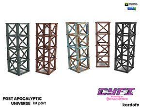 Sims 4 — CYFI_kardofe_Post apocalyptic universe_Scaffold 2 by kardofe — Stackable, vertical scaffolding in five colour