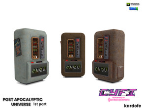 Sims 4 — CYFI_kardofe_Post apocalyptic universe_vendingmachine by kardofe — Old food and drink vending machine, in three