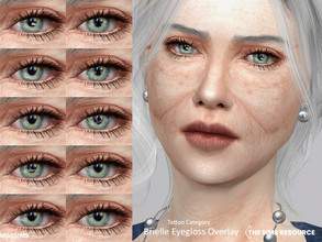 Sims 4 — Brielle Eyegloss Overlay (Tattoo) by MSQSIMS — This Eyegloss Overlay is available in 10 different swatches. It