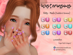 Sims 4 — Kitty - Nails (Toddler's Version) by WisteriaSims — **FOR TODDLER'S NEW MESH* Fingernails Category** - 9