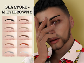 Sims 4 — Male Eyebrow N2 by Gea_Store — 10 colors swatch Base Game Compatible HQ For Male and Female Eyebrown category