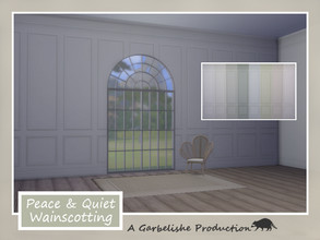 Sims 4 — Peace & Quiet Wainscotting by Garbelishe — Wainscoting comes in 8 colours. 
