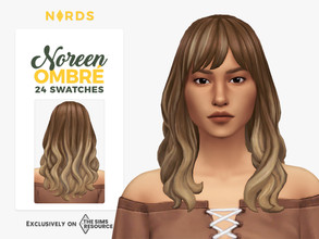 Sims 4 — Noreen Hair Ombre - Seasons Needed by Nords — Dag dag, this is a recolor of my Noreen hair, it comes in 24 ombre