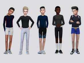 Sims 4 — Compression Shirt Boys by McLayneSims — TSR EXCLUSIVE Standalone item 8 Swatches MESH by Me NO RECOLORING Please