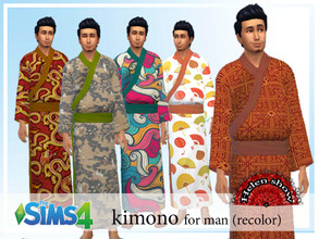 Sims 4 — kimono for men by Helen_show — a little exotic wouldn't hurt