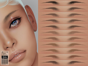 Sims 4 —  Eyebrows | N46 by cosimetic — -You can use it with 45 color options to match your favorite tone. -They are