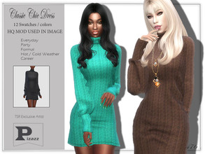 Sims 4 — Classic Chic Dress by pizazz — Classic Chic Dress for your sims 4 games. The dress is stylish and modern great