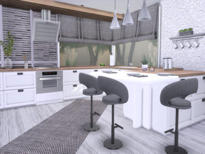 Sims 4 — Olivia Kitchen by Suzz86 — Olivia is a fully furnished and decorated kitchen. Size: 7x7 Value: $ 17,300 Short
