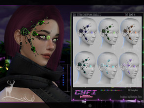 Sims 4 — CYFI / TETRA CYBERPUNK GLASSES by DanSimsFantasy — Cyberpunk glasses inspired by the work of Dominic Elvin. It