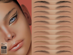 Sims 4 —  Eyebrows | N47 by cosimetic — -You can use it with 45 color options to match your favorite tone. -They are