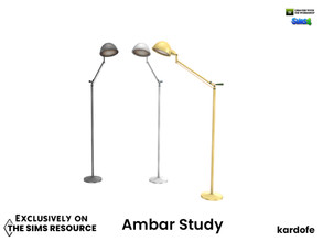 Sims 4 — kardofe_Ambar Study_FloorLamp by kardofe — Floor lamp, shiny metal, in three colour options