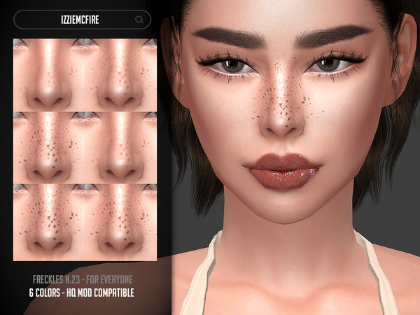 Sims 4 — IMF Freckles N.23 by IzzieMcFire — - Stand alone item with thumbnail - 6 colors - All ages and genders - HQ
