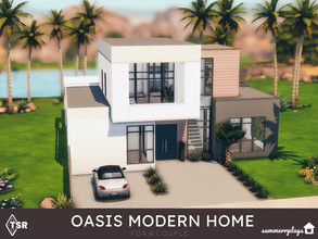 Sims 4 — Oasis Modern Couple Home  by Summerr_Plays — Oasis is a modern home in Oasis Springs perfect for a couple. 
