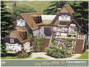 Sims 4 — Greenacres Village Home No CC by Moniamay72 — I have built Beautiful Cottage Farmhouse for your sims. This house