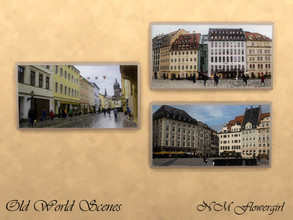 Sims 4 — Scenes from the Old World by nmflowergirl — Three framed wall art prints of scenes from the old world.