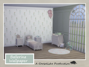Sims 4 — Ballerina Wallpaper by Garbelishe — Wallpaper with ballerinas that comes in three colours
