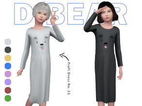 Sims 4 — Dress No. 23 by Praft — Praft Dress No. 23 - 8 Colors - New Mesh (All LODs) - All Texture Maps - HQ Compatible -