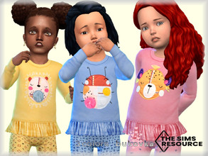Sims 4 — Shirt Sleepwear  by bukovka — Shirt for babies for girls. Installed standalone, suitable for the base game. 3