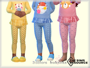 Sims 4 — Pants Sleepwear  by bukovka — Pants for babies of girls. Installed standalone, new mesh is mine, included.
