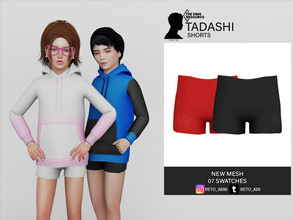 Sims 4 — Tadashi (Shorts) by Beto_ae0 — kids shorts hope you like it - 07 colors - Adult-Elder-Teen-Young Adult - For