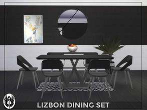 Sims 4 — Lizbon Dining Set by nemesis_im — Sets of furniture from Lizbon Dining Set This set includes 7 items: - Buffet -