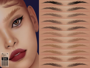 Sims 4 —  Eyebrows | N48 by cosimetic — -You can use it with 45 color options to match your favorite tone. -They are
