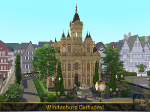 Sims 4 — Windenburg Cathedral by SpookyAngel — This Cathedral was built in Windenburg. No CC Use bb.moveobjects to place.