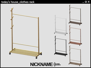 Sims 4 — today's house set clothes rack by NICKNAME_sims4 — It is a cozy and warm Korean-style bedroom set. 11 package