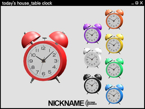 Sims 4 — today's house set table clock by NICKNAME_sims4 — It is a cozy and warm Korean-style bedroom set. 11 package