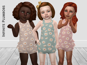 Sims 4 — IP Toddler Spring Romper - TODDLER STUFF by InfinitePlumbobs — Floral Spring Coloured Romper for Toddlers - 7