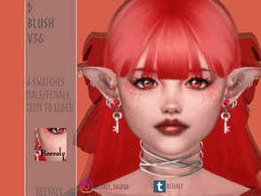 Sims 4 — D Blush V36 by Reevaly — 6 Swatches. Teen to Elder. Male and Female. Base Game compatible. Please do not