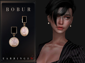 Sims 4 — Earrings 70 by Bobur2 — Pearl earrings for female 2 colors HQ compatible I hope you like it