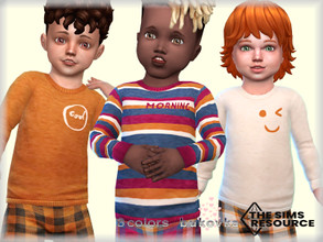 Sims 4 — Shirt Sleepwear M by bukovka — Sweater for babies. Installed standalone, suitable for the base game. Designed