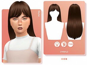 Sims 4 — Skylar Hairstyle (Child Version) by Enriques4 — New Mesh 15 Swatches All Lods Base Game Compatible Child Version