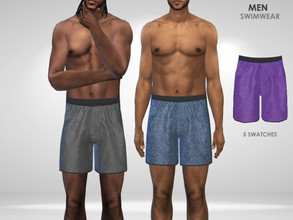Sims 4 — Men Swimwear by Puresim — Men swimwear in 5 colors.