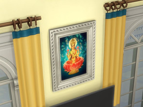 Sims 4 — Lakshmi Painting by CandySarees — In Hindu mythology, Lakshmi is the consort of the god Vishnu. She is one of