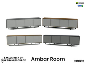 Sims 4 — kardofe_Ambar Room_Sideboard by kardofe — Modern and minimalist sideboard, in four colour options