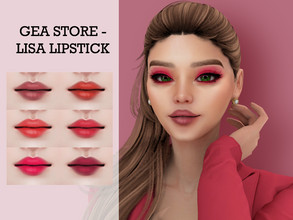 Sims 4 — Lisa Lipstick by Gea_Store — 7 Colors swatch Base Game Compatible HQ Dont reclaim this as yours and dont