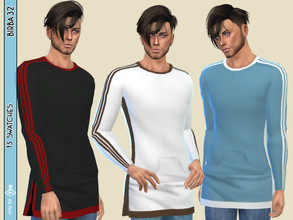 Sims 4 — Long Sweater - Man by Birba32 — A long sportive sweater for man in 15 colors. New mesh.