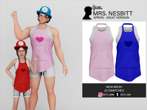 Sims 4 — Mrs. Nesbitt (Apron - Adult Version) by Beto_ae0 — Apron inspired by Toy Story 1, I hope you like it - 22 colors