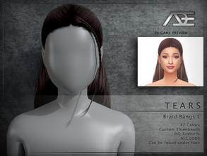 Sims 4 — Tears (Bangs L) by Ade_Darma — Tears Braid Bangs L for Tears Hairstyles 47 Colors HQ Textures ALL LODs Can be