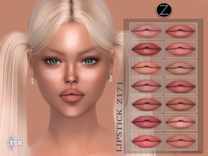 Sims 4 — LIPSTICK Z171 by ZENX — -Base Game -All Age -For Female -15 colors -Works with all of skins -Compatible with HQ