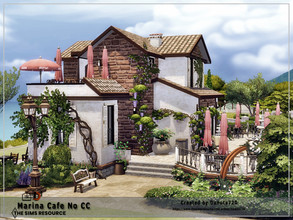 Sims 4 — Marina Cafe II- No CC by Danuta720 — Cost:$83457 Lot Size: 30x20 No CC by Danuta720
