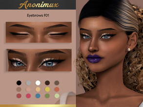 Sims 4 — Eyebrows F01 by Anonimux_Simmer — - 15 Swatches - Female - BGC - HQ - Thanks to all CC creators - I hope you
