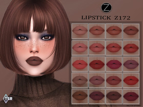 Sims 4 — LIPSTICK Z172 by ZENX — -Base Game -All Age -For Female -20 colors -Works with all of skins -Compatible with HQ
