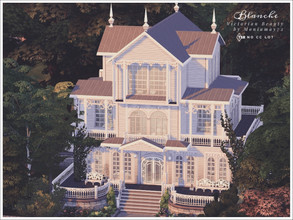 Sims 4 — Blanche Victorian Beauty No CC Lot by Moniamay72 — This is a 4 Bedroom Beauty White Victorian home perfect for a