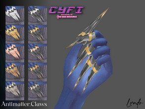 Sims 4 — Cyfi_Antimatter_Claws by LVNDRCC — Long and metal, shiny claws in yellow gold, pink gold, silver, platinum and