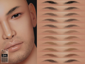 Sims 4 — Daniel Eyebrows | N49 by cosimetic — -You can use it with 45 color options to match your favorite tone. -They